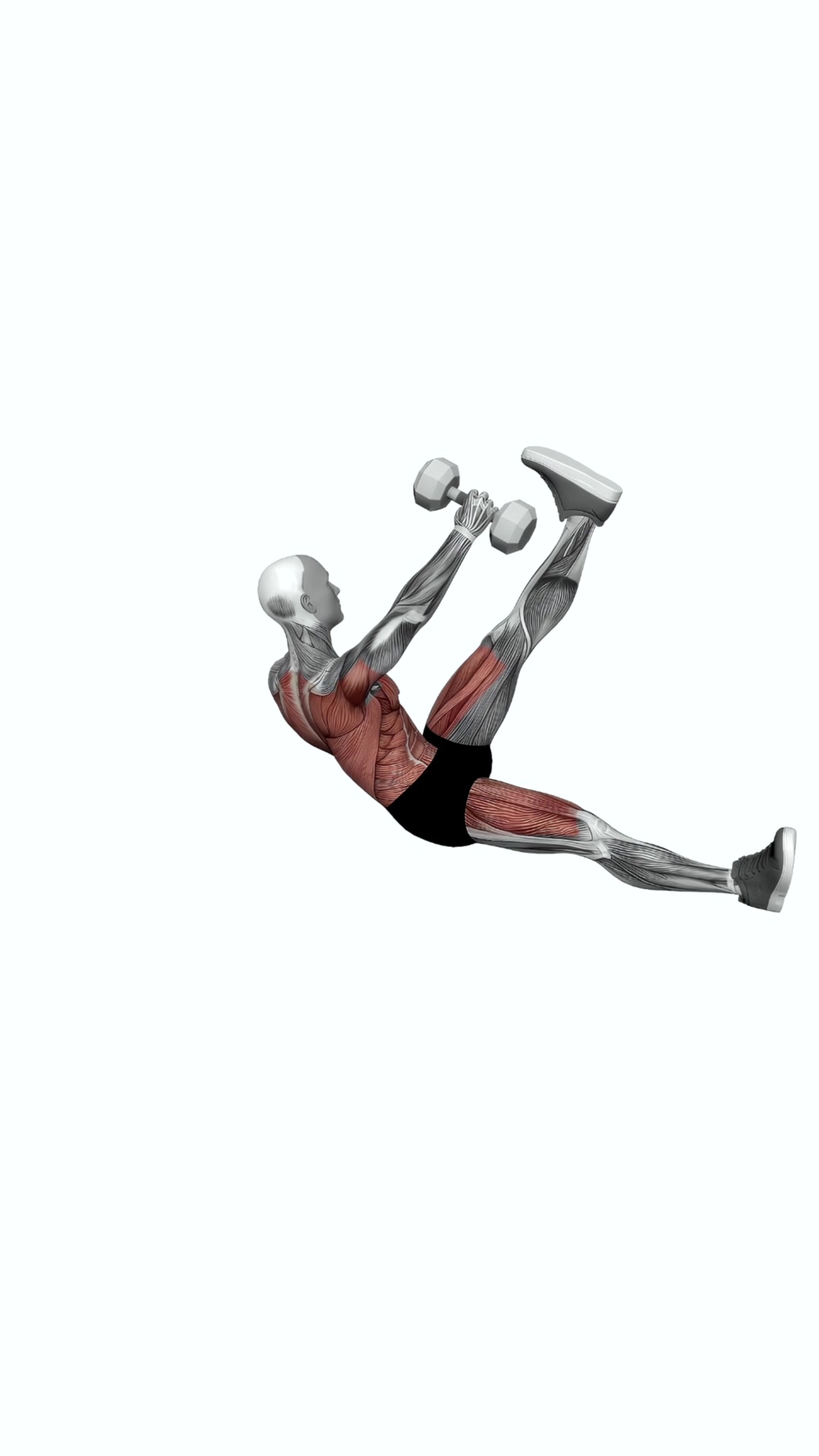 Dumbbell Single Arm Starfish Crunch