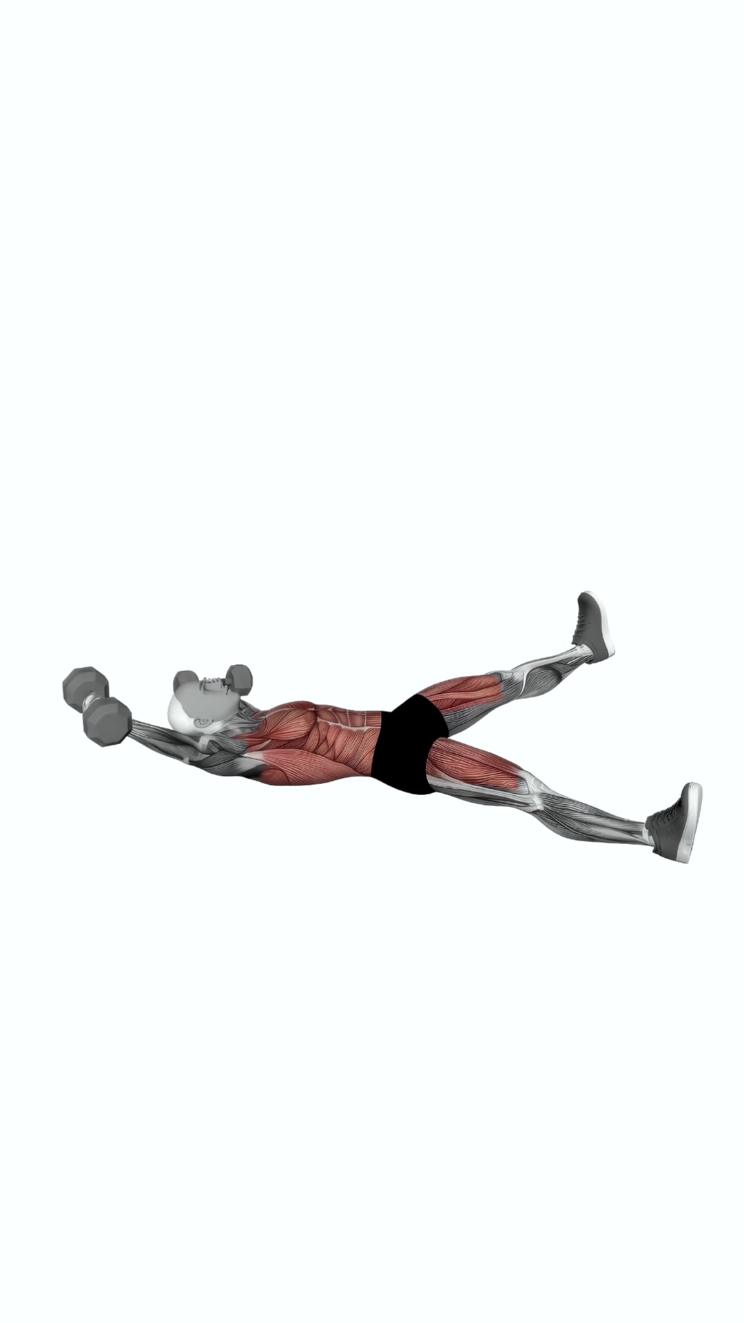 Dumbbell Starfish Crunch Alternating