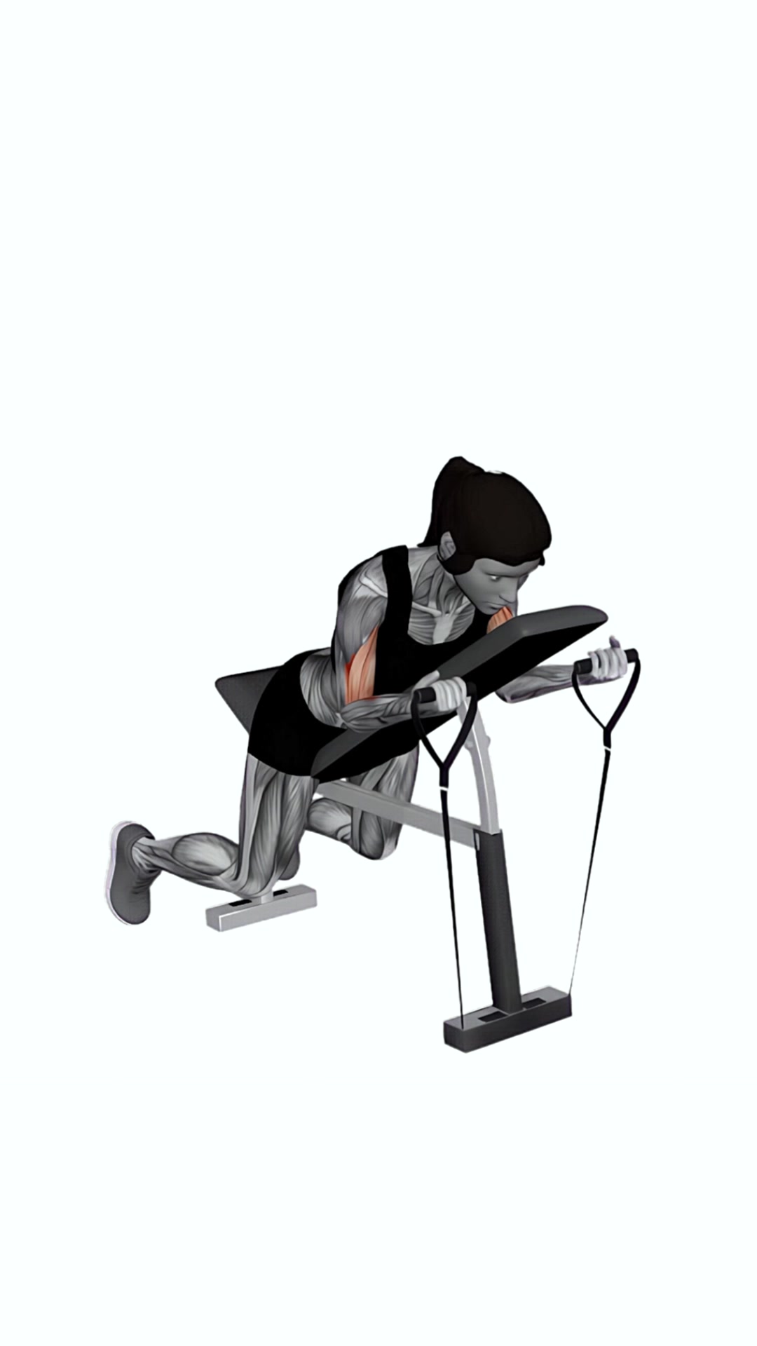 Band Prone Incline Curl
