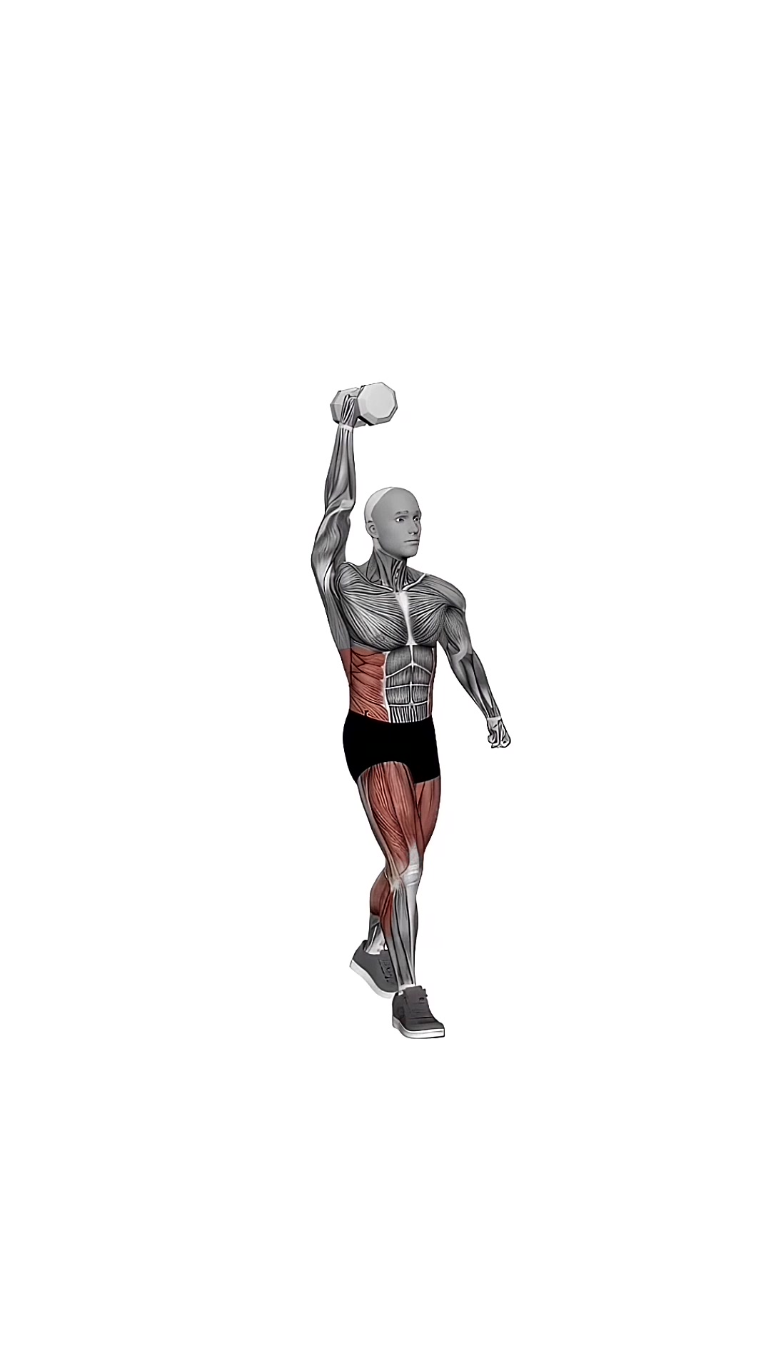 Dumbbell Single Arm Overhead Carry