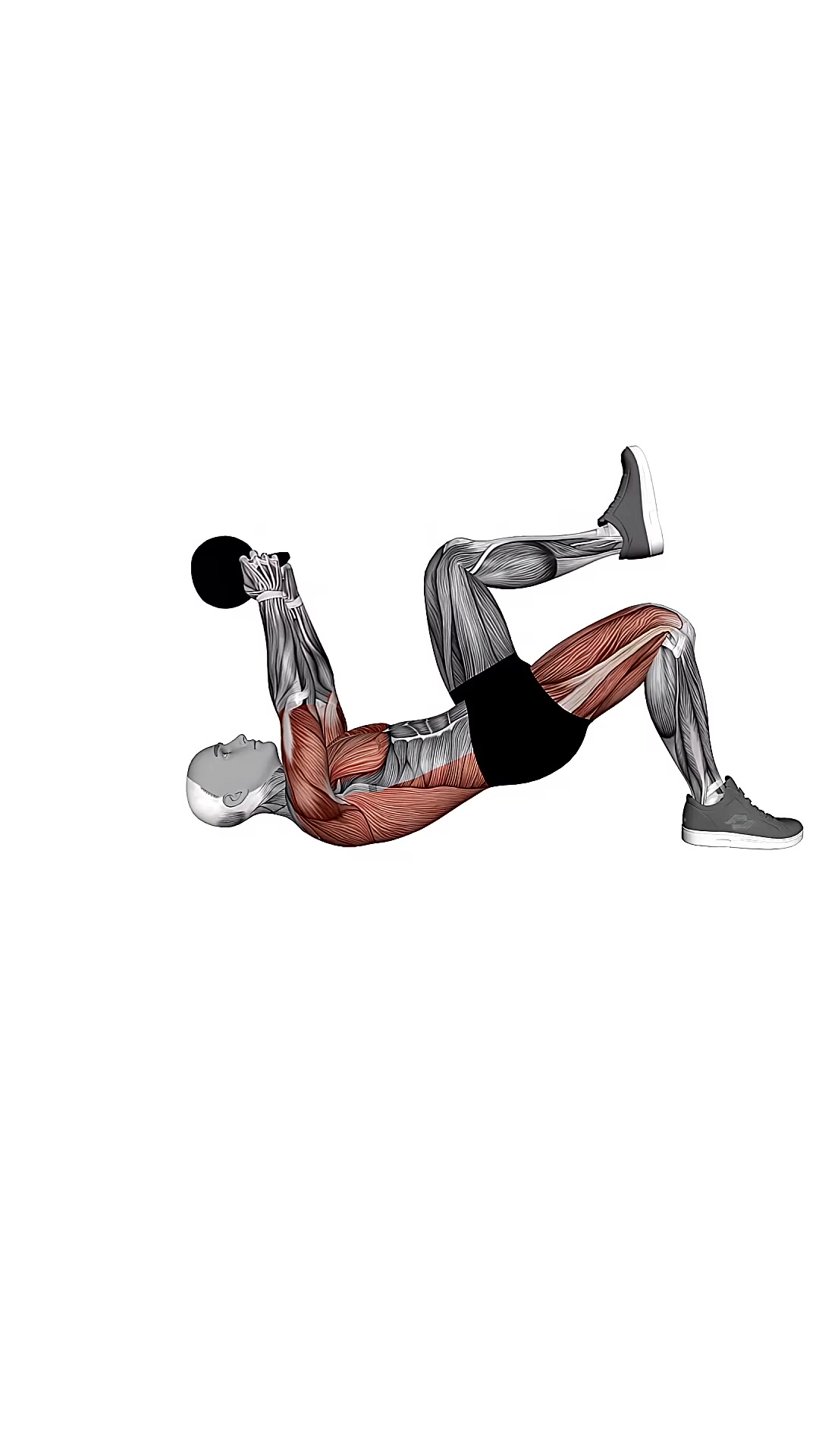 Kettlebell Single Leg Glute Bridge Pullover