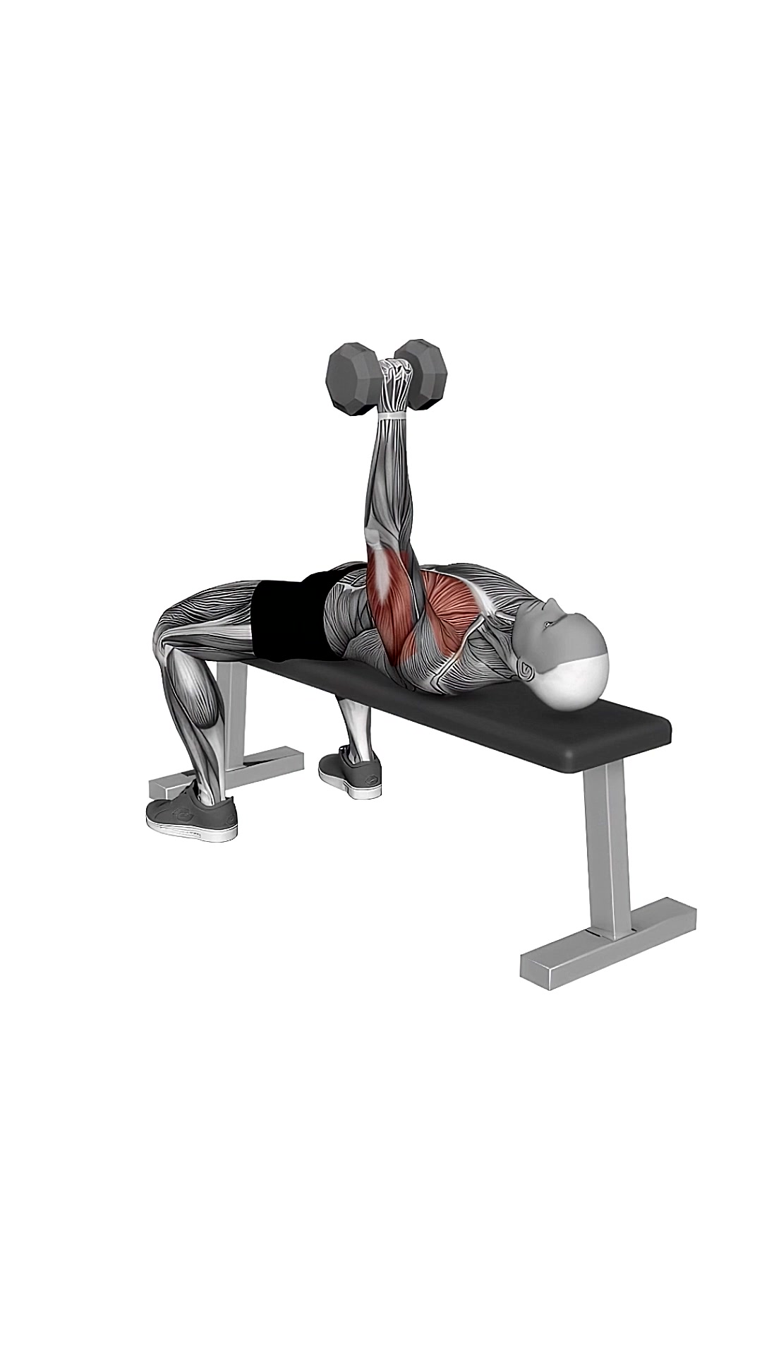 Dumbbell One Arm Wide Grip Bench Press