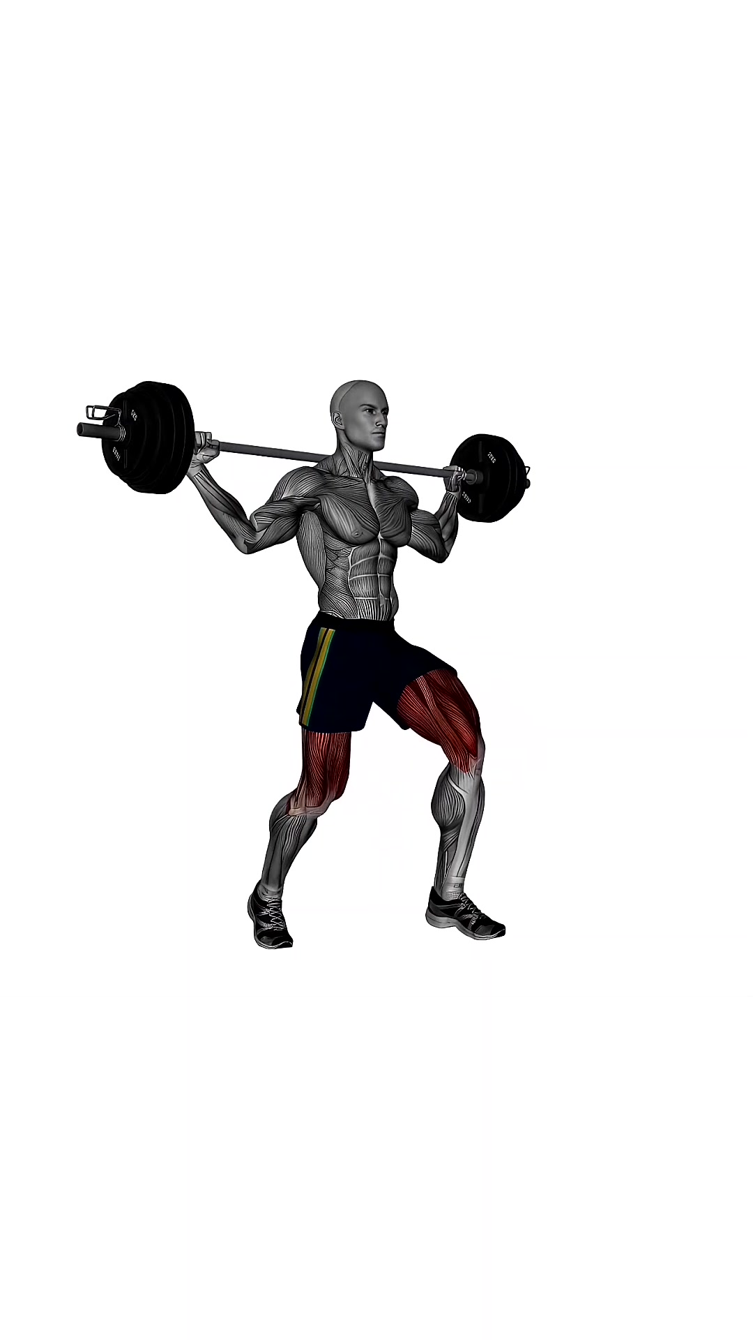Barbell Lunges On The Spot