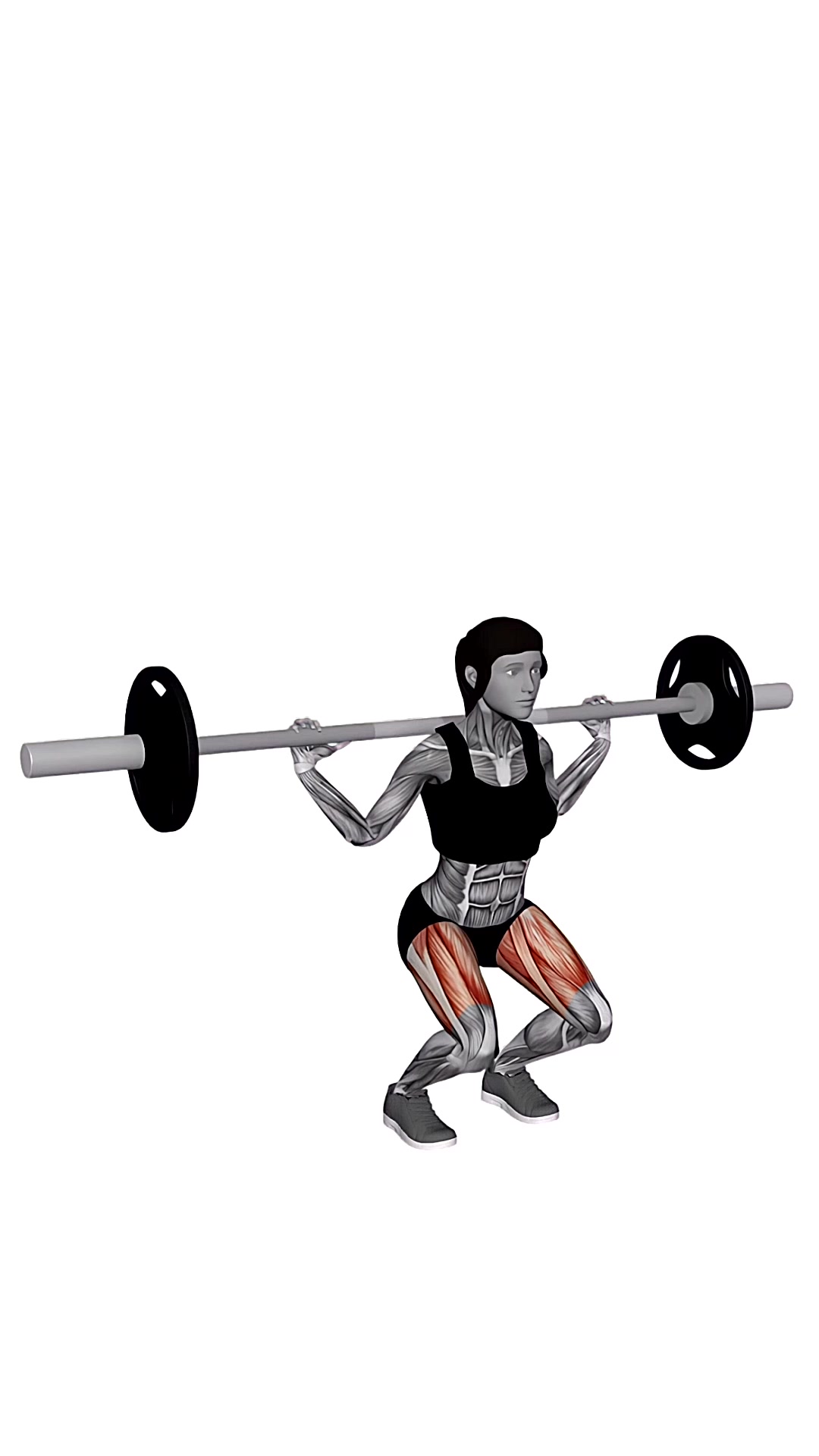 Barbell Narrow Stance Full Squat