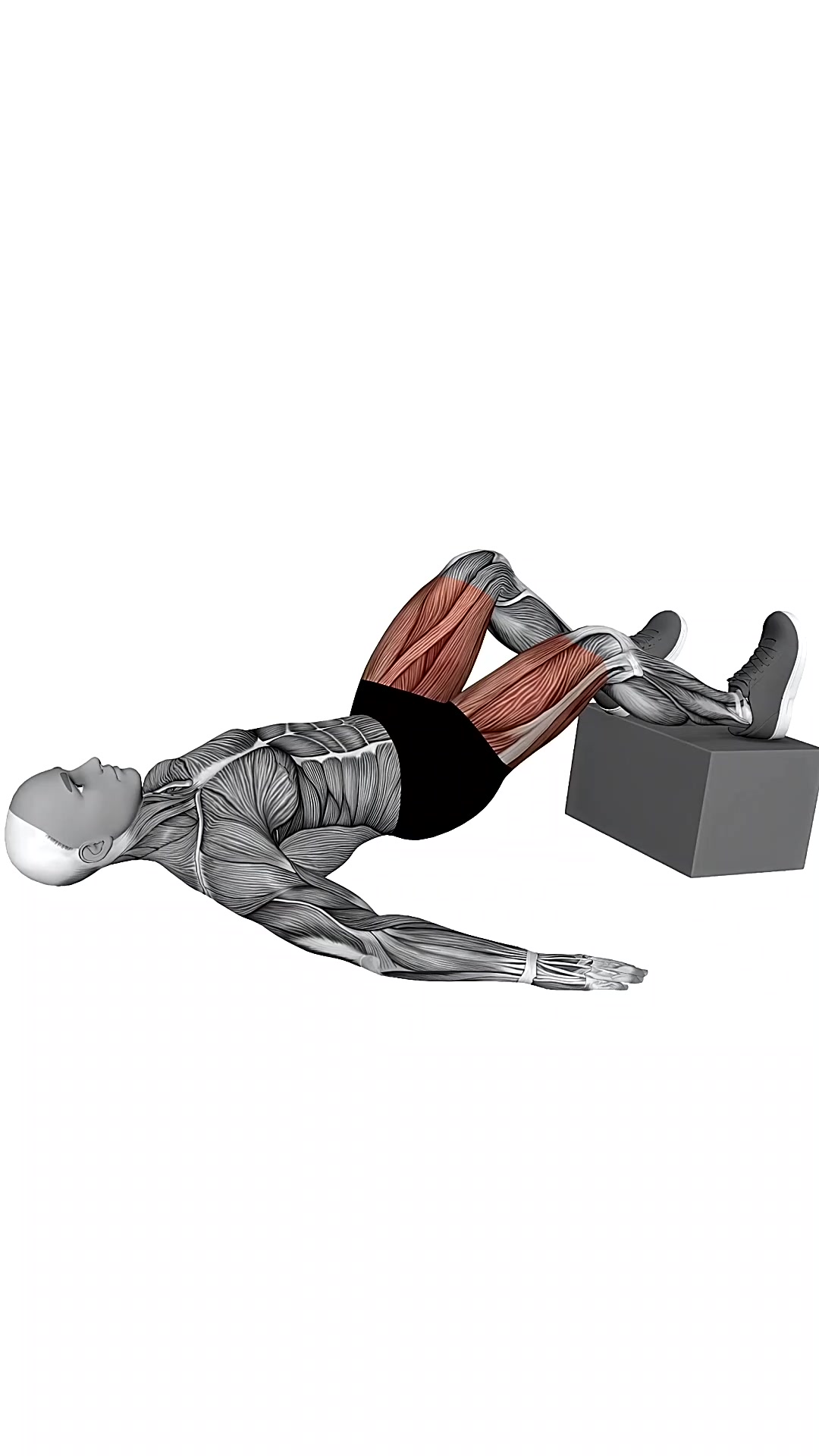 Bodyweight Feet Elevated Staggered Glute Bridge