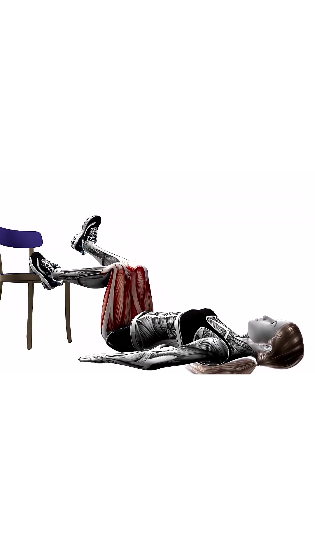Chair Elevated Single Leg Glute Bridge