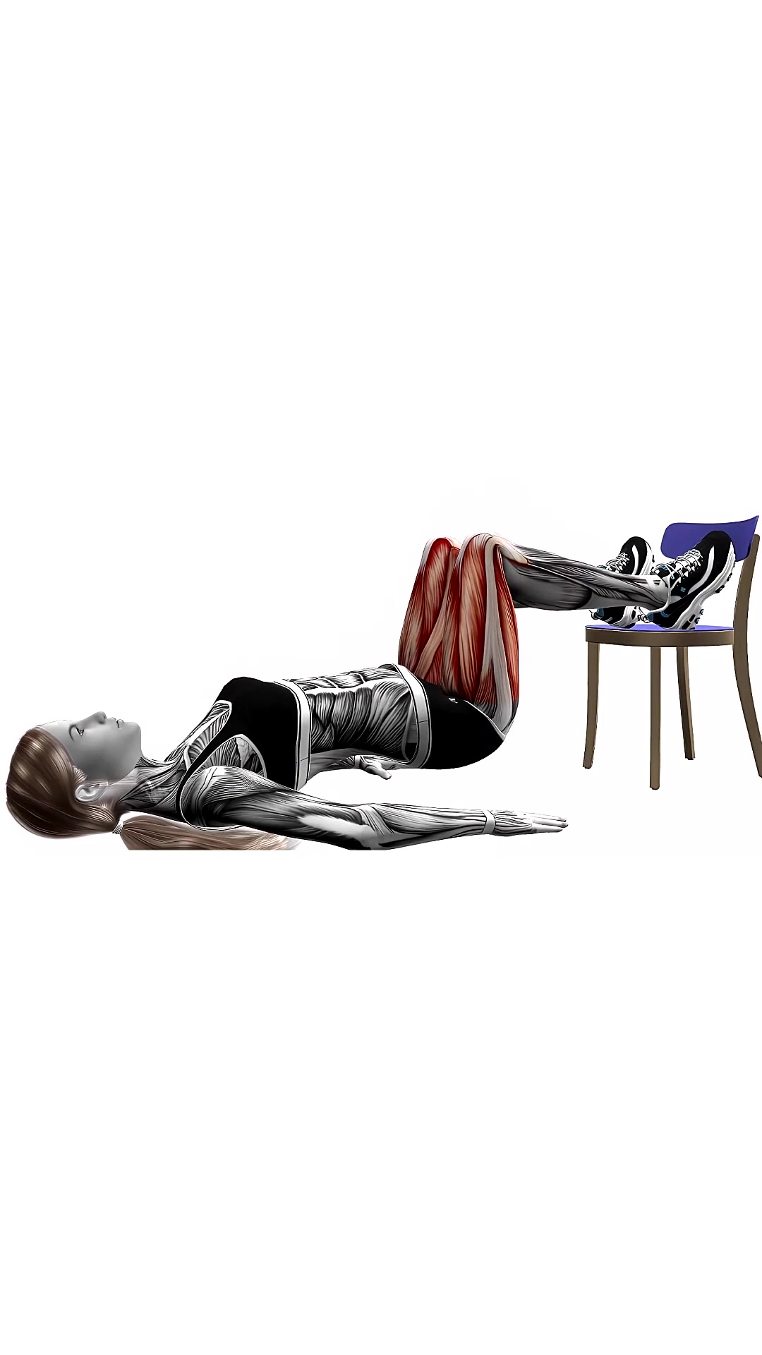 Chair Feet Elevated Glute Bridge