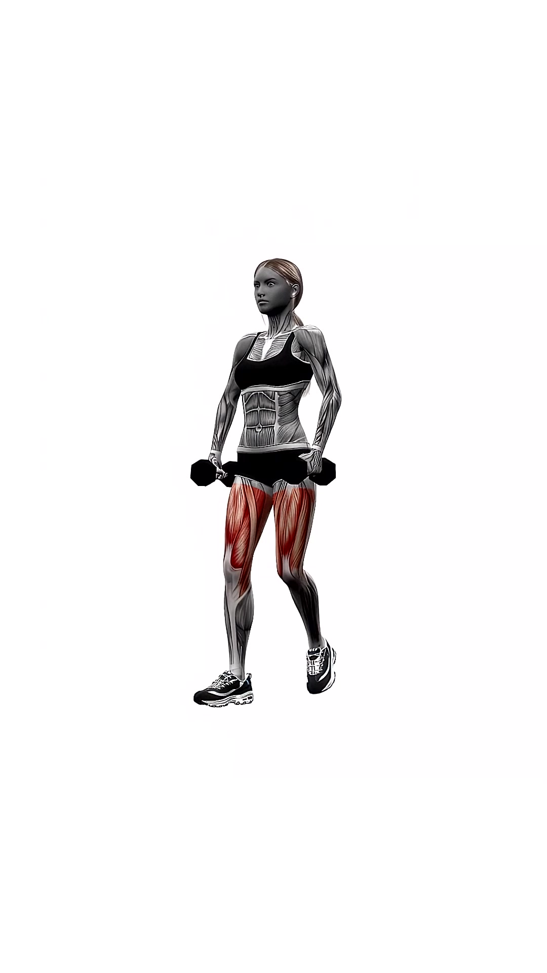 Dumbbell Reverse Lunge On The Spot