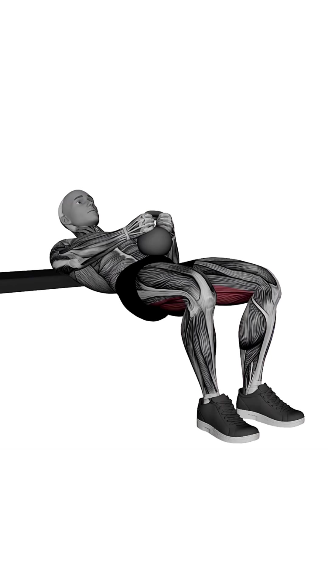Kettlebell Hip Thrusts With Bench