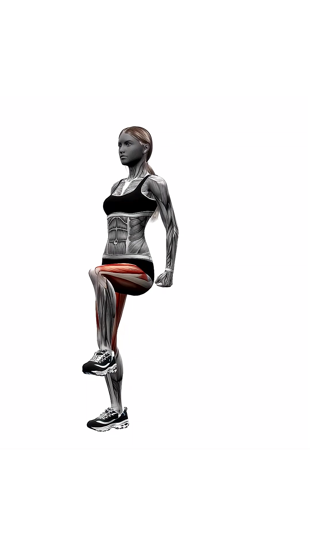 Lunge To Knee Drive Left Bodyweight