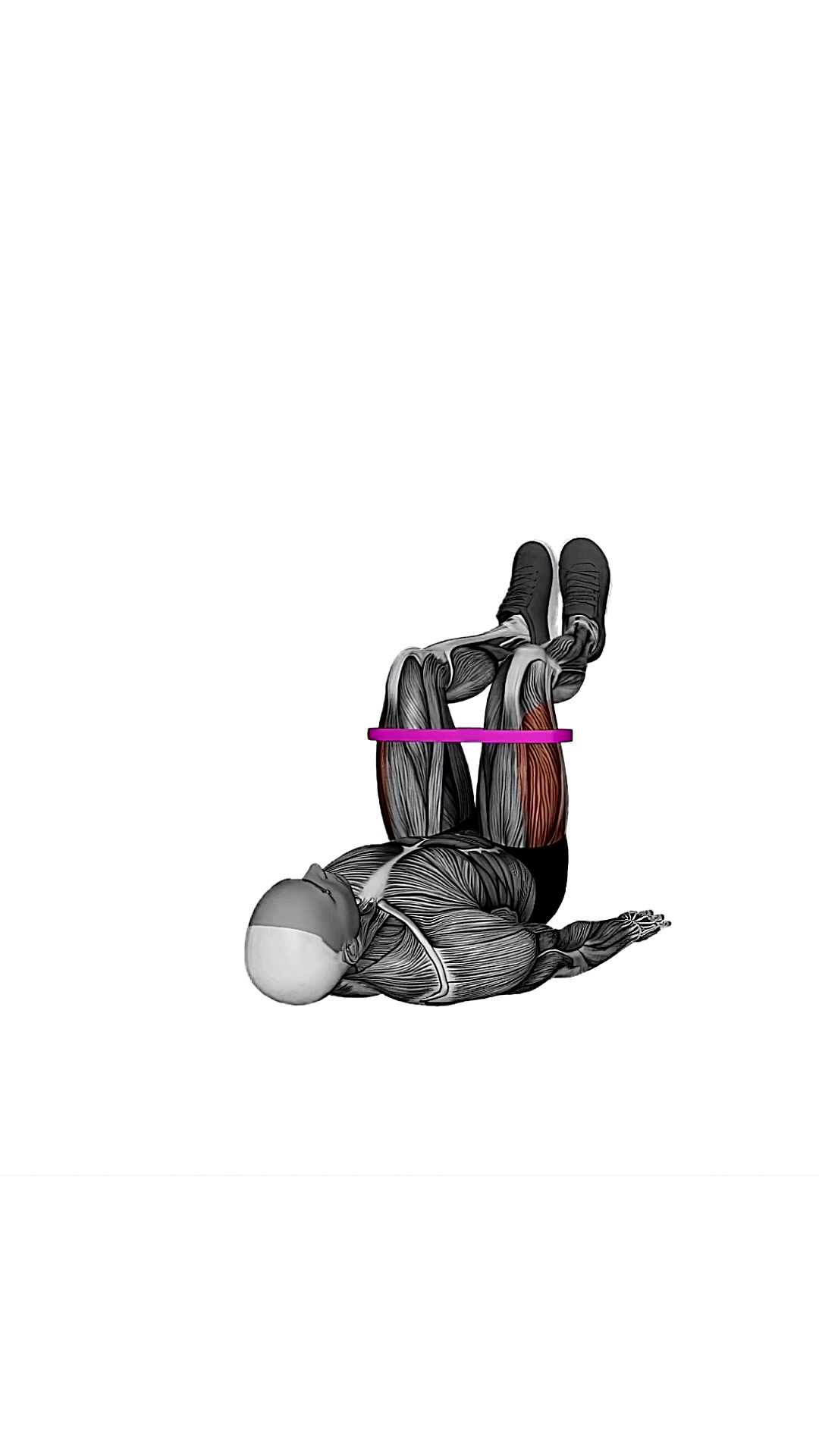 Resistance Band Lying Bent Knee Hip Abduction
