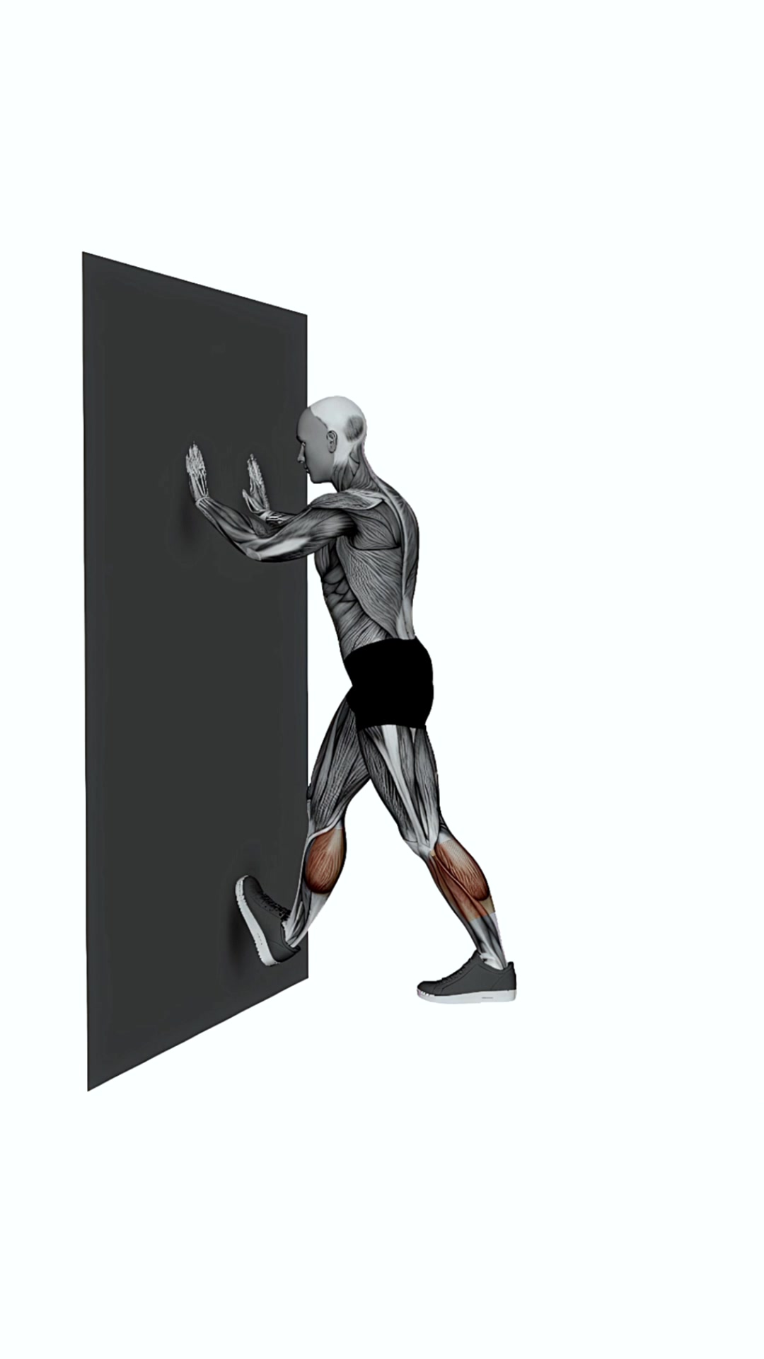 Calve Stretch Foot On Wall