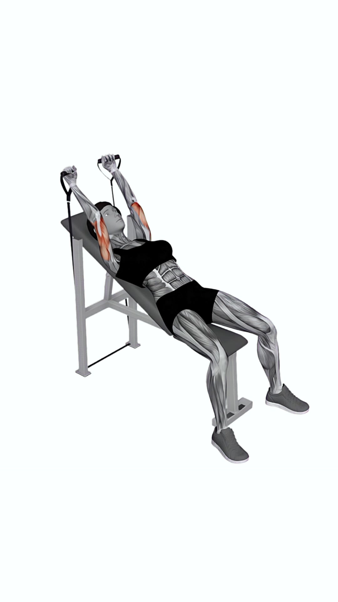 Band Incline Triceps Extension